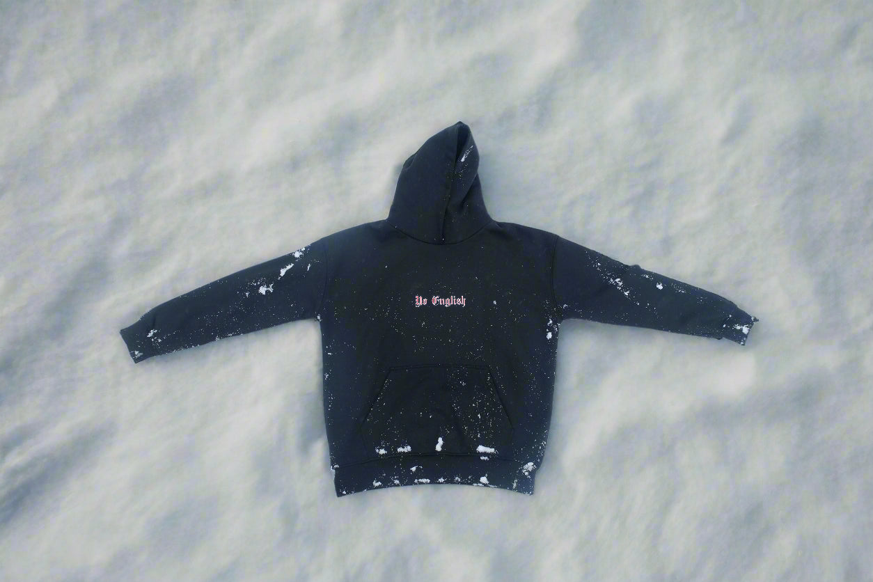 No English "Red" Oversized Hoodie
