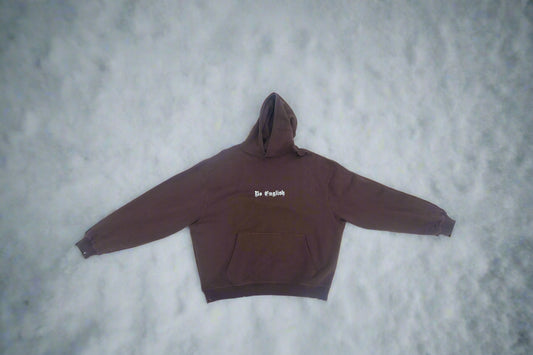 No English "Brown" Oversized Hoodie